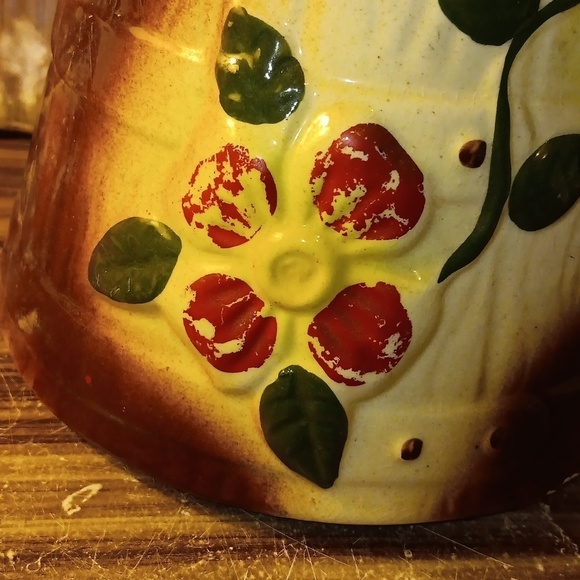 Vintage mcm McCoy pottery butter churn farmhouse cookie jar - Picture 2 of 6